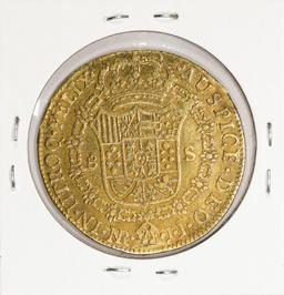 1806-NR JJ Columbia 8 Escudos Gold Coin