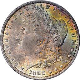 1888-O $1 Morgan Silver Dollar Coin PCGS MS65 Amazing Toning