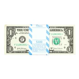 Pack of (100) Consecutive 2017A $1 Federal Reserve Star Notes Atlanta