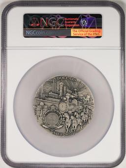 2022MW Niue $5 Around the World in 80 Days 3oz Silver Coin NGC MS70 Antiqued