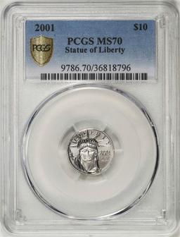 2001 $10 Platinum American Eagle Coin PCGS MS70