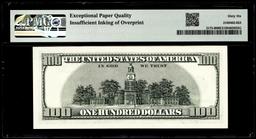 1996 $100 Federal Reserve Insufficient Ink Error Note PMG Gem Uncirculated 66EPQ