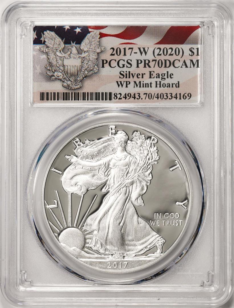 2017-W $1 Proof American Silver Eagle Coin PCGS PR70DCAM WP Mint Hoard