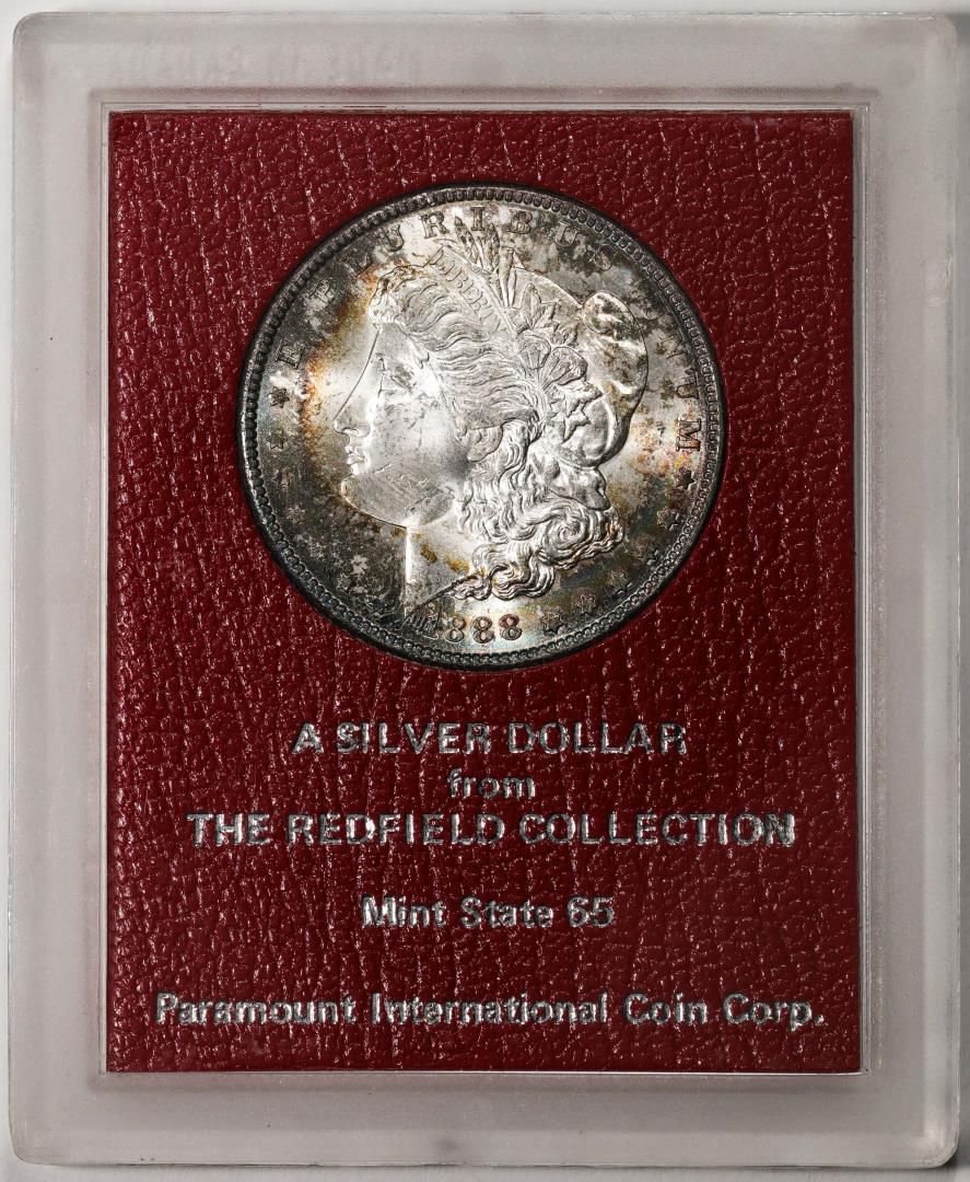 Redfield Collection 1888-S $1 Morgan Silver Dollar Coin Mint State 65 Great Toning