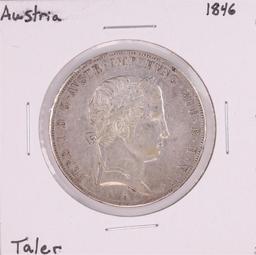 1846 Austria Thaler Silver Coin