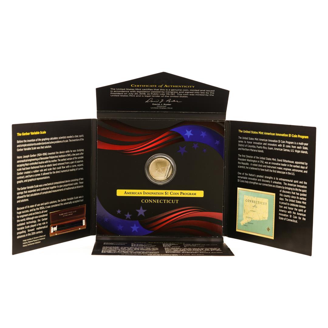 (4) 2020 $1 Reverse Proof American Innovation U.S. Mint Coins in Original Packaging