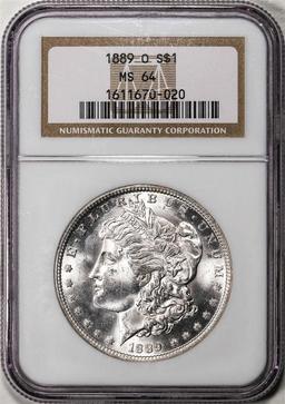 1889-O $1 Morgan Silver Dollar Coin NGC MS64