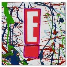 Steve Kaufman (1960-2010) "E!" Original Mixed Media on Canvas