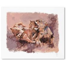 Mark King (1931-2014) "Lioness & Her Cubs" Limited Edition Serigraph On Paper