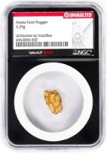 3.29 Gram Alaska Gold Nugget NGC Vaultbox Unvaulted
