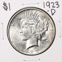 1923-D $1 Peace Silver Dollar Coin