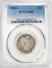 1896-S Barber Quarter Coin PCGS FR02