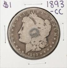 1893-CC $1 Morgan Silver Dollar Coin