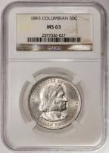 1893 Columbian Commemorative Half Dollar Coin NGC MS63
