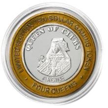 .999 Fine Silver Four Queens Casino Las Vegas, NV $10 Limited Edition Gaming Token