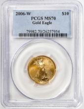 2006-W $10 Burnished American Gold Eagle Coin PCGS MS70