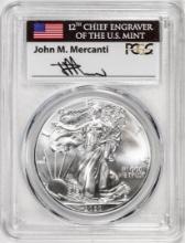 2020-(P) $1 American Silver Eagle Coin PCGS MS70 FDOI Mercanti Signature Philadelphia