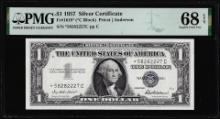1957 $1 Silver Certificate Star Note Fr.1619* PMG Superb Gem Uncirculated 68EPQ