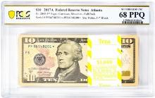 Pack of 2017A $10 Federal Reserve STAR Notes ATL Fr.2045-F* PCGS Superb Gem UNC 68PPQ