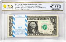 Pack of 2017A $1 Federal Reserve STAR Notes ATL Fr.3005-F* PCGS Superb Gem UNC 67PPQ