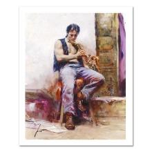 Pino (1939-2010) "Music Lover" Limited Edition Giclee On Canvas