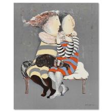 Graciela Rodo Boulanger "Sister With Cat" Limited Edition Lithograph On Paper