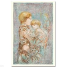 Edna Hibel (1917-2014) "Woman with Children" Limited Edition Lithograph on Paper