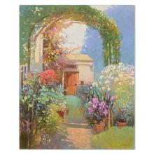 Ming Feng "Arch in Bloom" Original Oil on Canvas