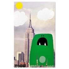 Todd Goldman "Monsters in NY" Original Mixed Media on Canvas