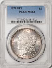 1878 8TF $1 Morgan Silver Dollar Coin PCGS MS62