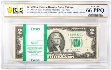 Pack of 2017A $2 Federal Reserve STAR Notes Chicago Fr.1941-G* PCGS Gem UNC 66PPQ