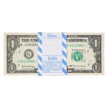 Pack of (100) Consecutive 2017 $1 Federal Reserve STAR Notes Chicago