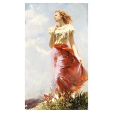 Pino (1939-2010) "Wind Swept" Limited Edition Giclee On Canvas