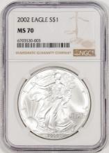 2002 $1 American Silver Eagle Coin NGC MS70