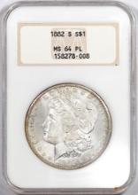 1882-S $1 Morgan Silver Dollar Coin NGC MS64PL Old Fatty Holder