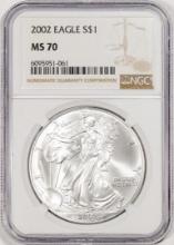 2002 $1 American Silver Eagle Coin NGC MS70