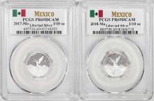 Lot of 2017-2018-Mo Mexico Proof 1/10 oz Silver Libertad Coins PCGS PR69DCAM