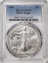 1999 $1 American Silver Eagle Coin PCGS MS70