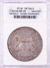 1768-Mo Mexico 8 Reales Pillar Silver Coin ANACS EF40 Details