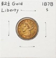 1878-S $2 1/2 Liberty Head Quarter Eagle Gold Coin