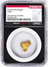 3.89 Gram Australia Gold Nugget NGC Vaultbox Unvaulted