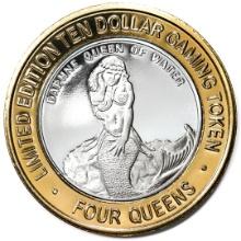 .999 Silver Four Queens Casino Hotel Las Vegas $10 Limited Edition Gaming Token