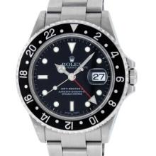 Rolex Mens Stainless Steel GMT Master II Wristwatch