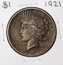 1921 $1 Peace Silver Dollar Coin