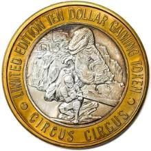 .999 Silver Circus Circus Hotel & Casino Las Vegas $10 Limited Edition Gaming Token