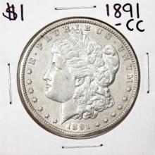 1891-CC $1 Morgan Silver Dollar Coin