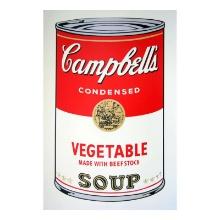 Andy Warhol "Soup Can 1148 (Vegetable W/ Beef Stock)" Print Serigraph On Paper