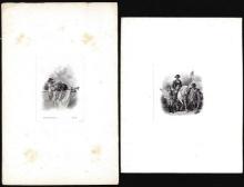 Lot of (2) 1800's Vignette from Original Proof Plates