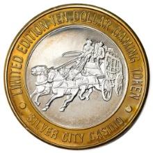 .999 Silver Silver City Las Vegas, Nevada $10 Limited Edition Gaming Token