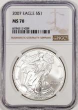 2007 $1 American Silver Eagle Coin NGC MS70